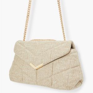 New with Tags: Convertible Chevron Crossbody with Gold Hardware